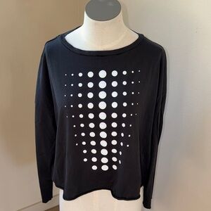EUC PLANET by Lauren G Pima Cotton Dot Dot Dot Luxury Mini Boxy T-Shirt